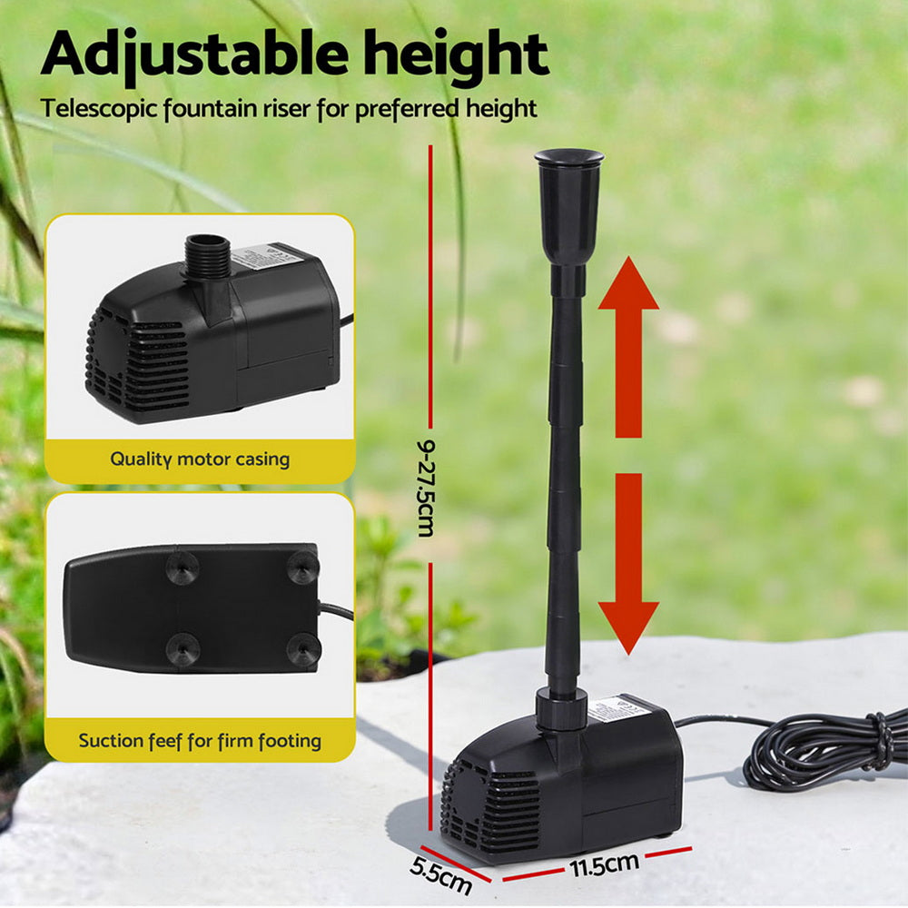 Gardeon Solar Pond Pump Kit with 2 Panels, 1600L/H - SuperSaverAU - view 5