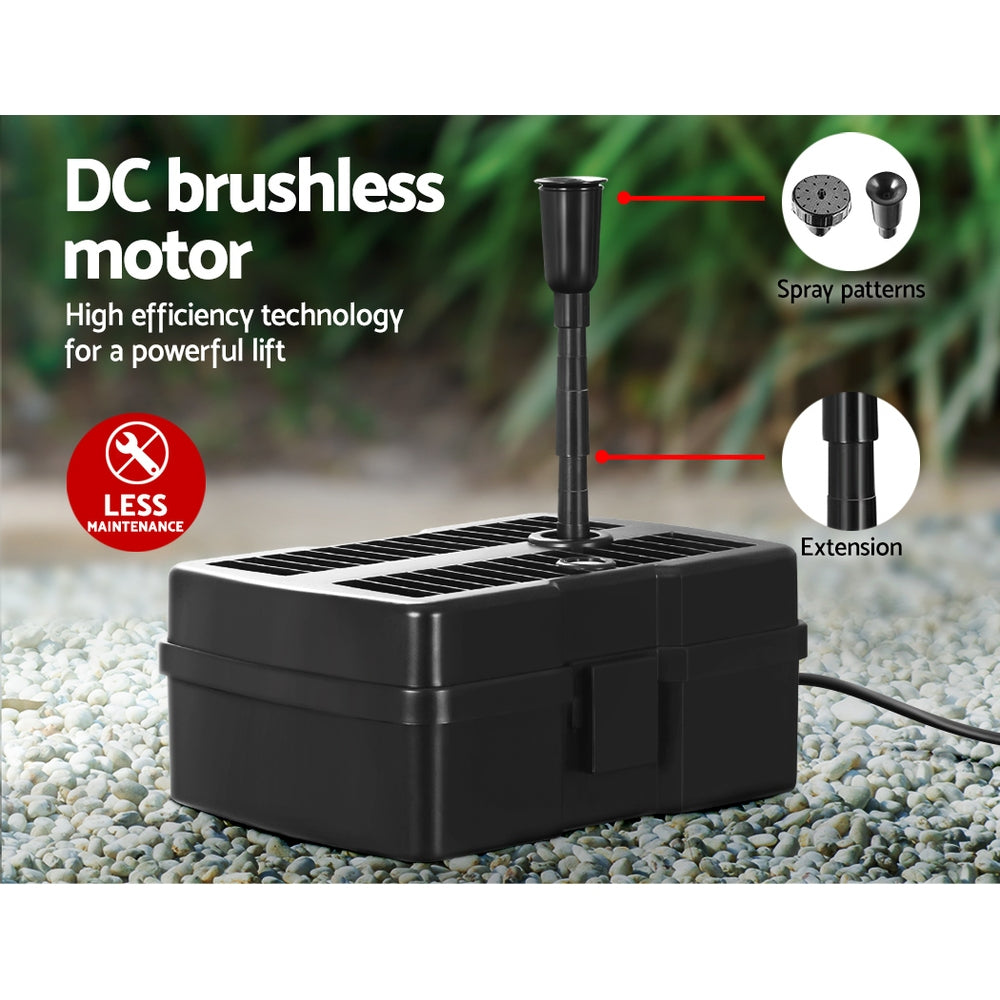Gardeon Solar Fountain Pump with Filter 4.6FT, 500L/H, IP68 Waterproof - SuperSaverAU - view 6