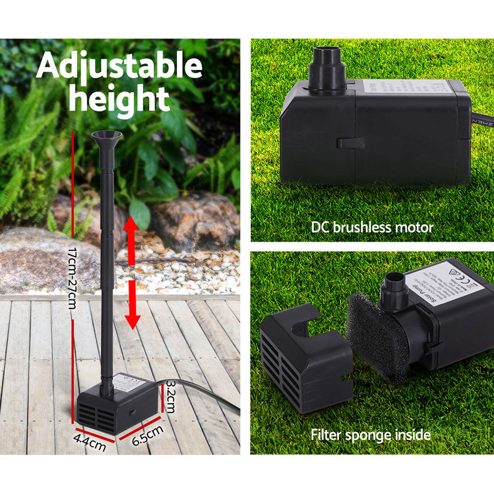 Gardeon Solar Outdoor Fountain Pump 440L/H with 4 Nozzle Options, 6.1FT - SuperSaverAU - view 6