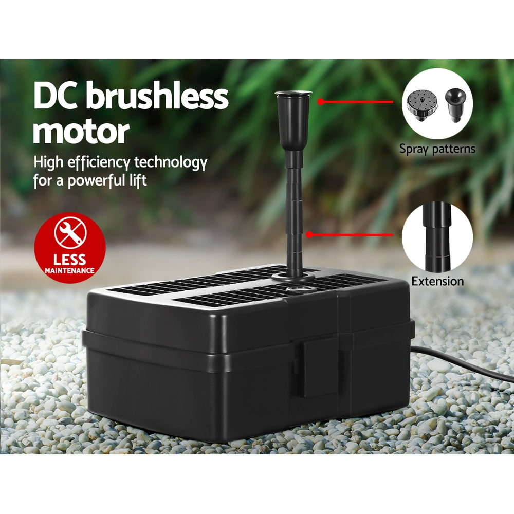 Gardeon Solar Fountain Pump 800L/H with Submersible Filter & 5m Cable - SuperSaverAU - view 6