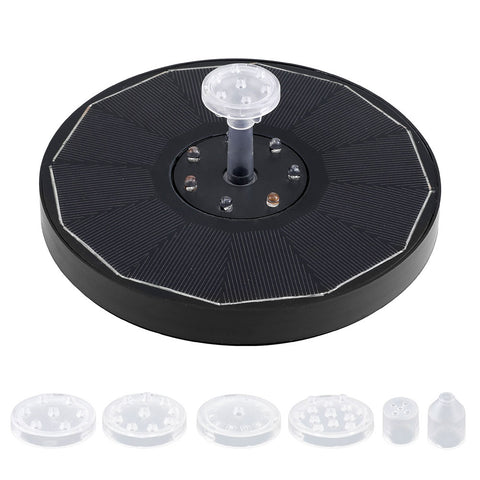 Gardeon Solar Outdoor Fountain Pump 200L/H with LED Light & 6 Nozzles - SuperSaverAU - view 1