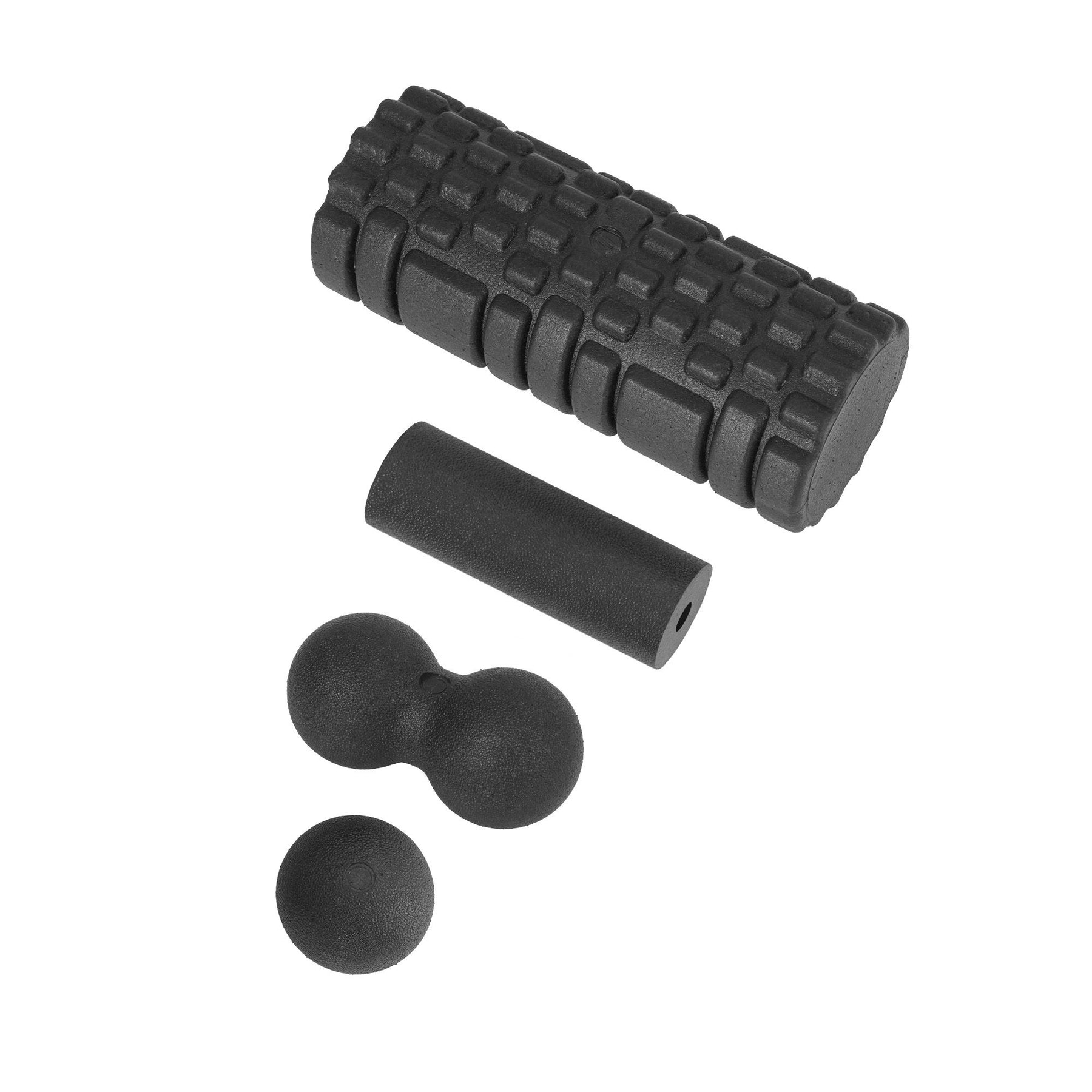 Everfit 4-in-1 Foam Roller Set with Storage Bag - Black