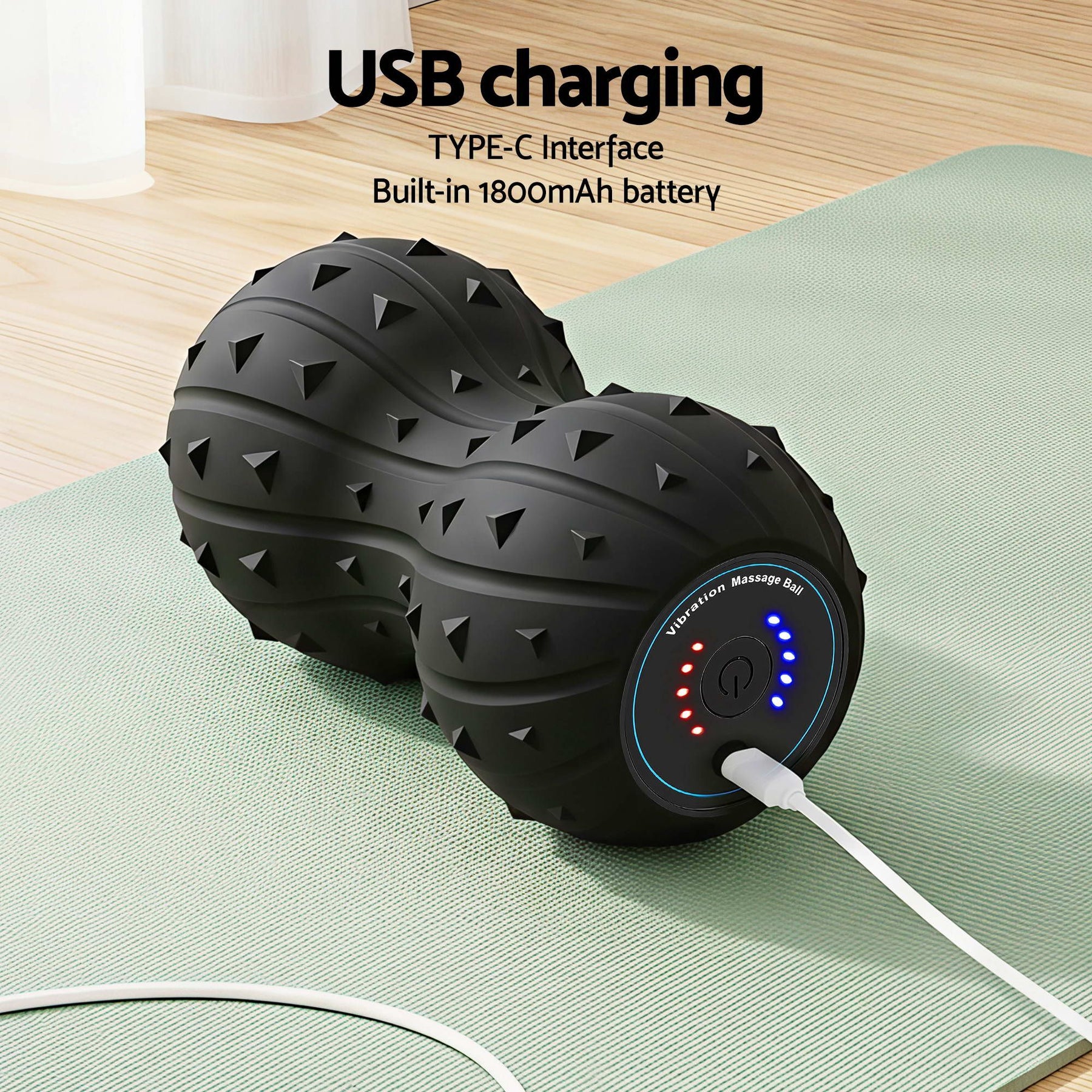 Everfit Electric Vibrating Peanut Massage Ball with 5 Levels