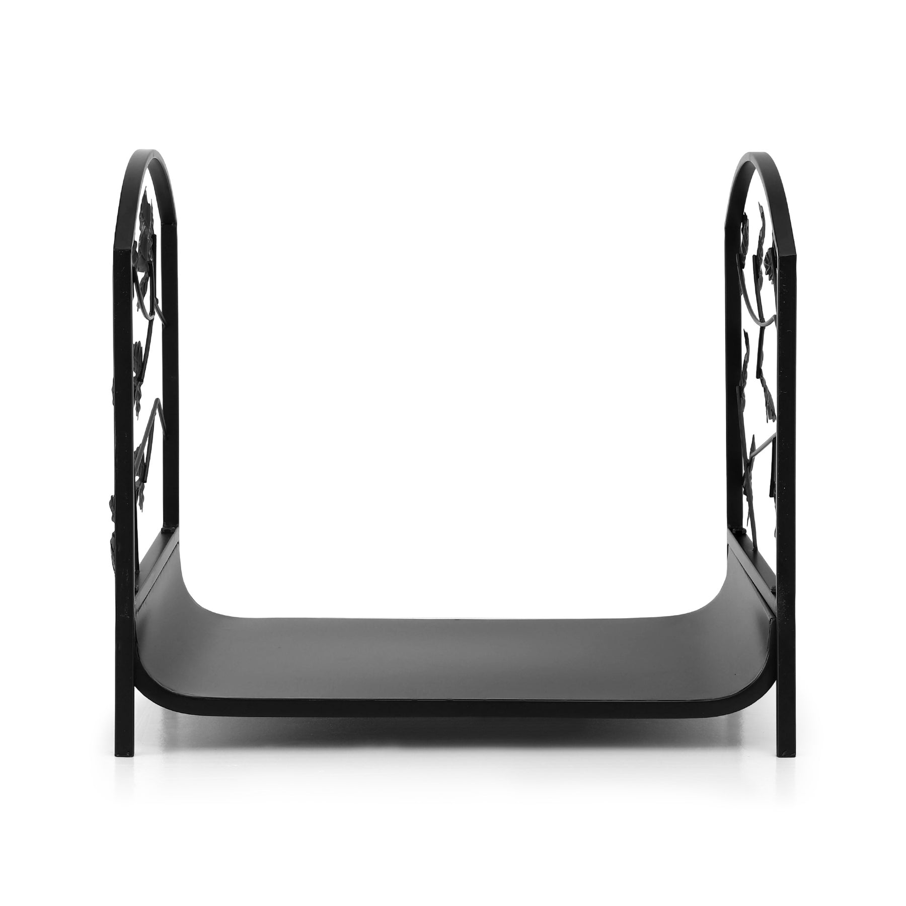 Gardeon Firewood Rack 48cm Heavy-Duty Outdoor Storage with Tools, Black - SuperSaverAU - view 3