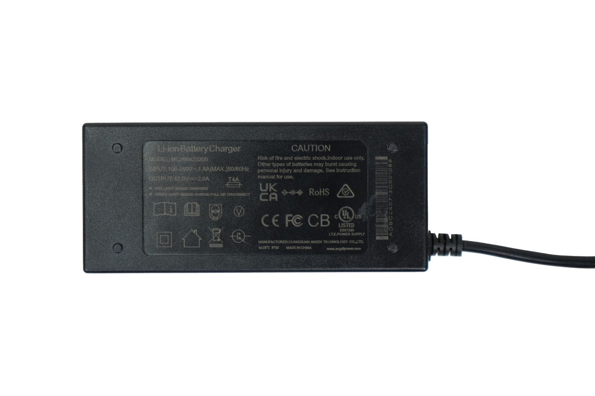 Replacement Charger for Fortis E-Bikes (42V/2ADC2.1 Connector)