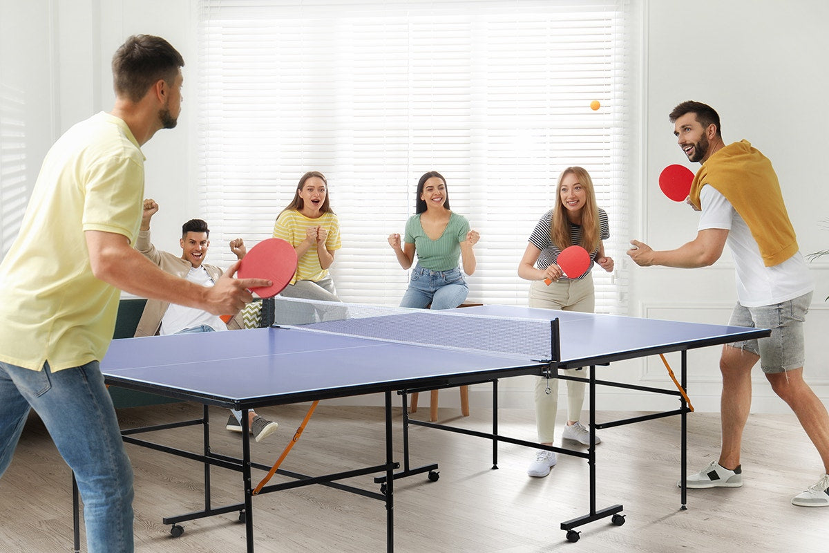 Fortis Full Sized Foldable Indoor Table Tennis Table with Accessories