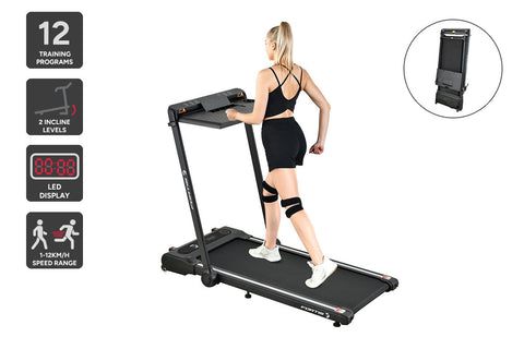 Fortis 420mm Foldable Walking and Jogging Manual Incline Treadmill - SuperSaverAU - view 1