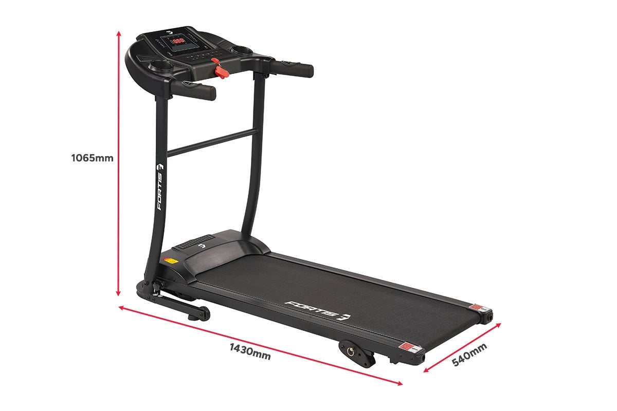 Fortis 400mm Foldable Incline Treadmill