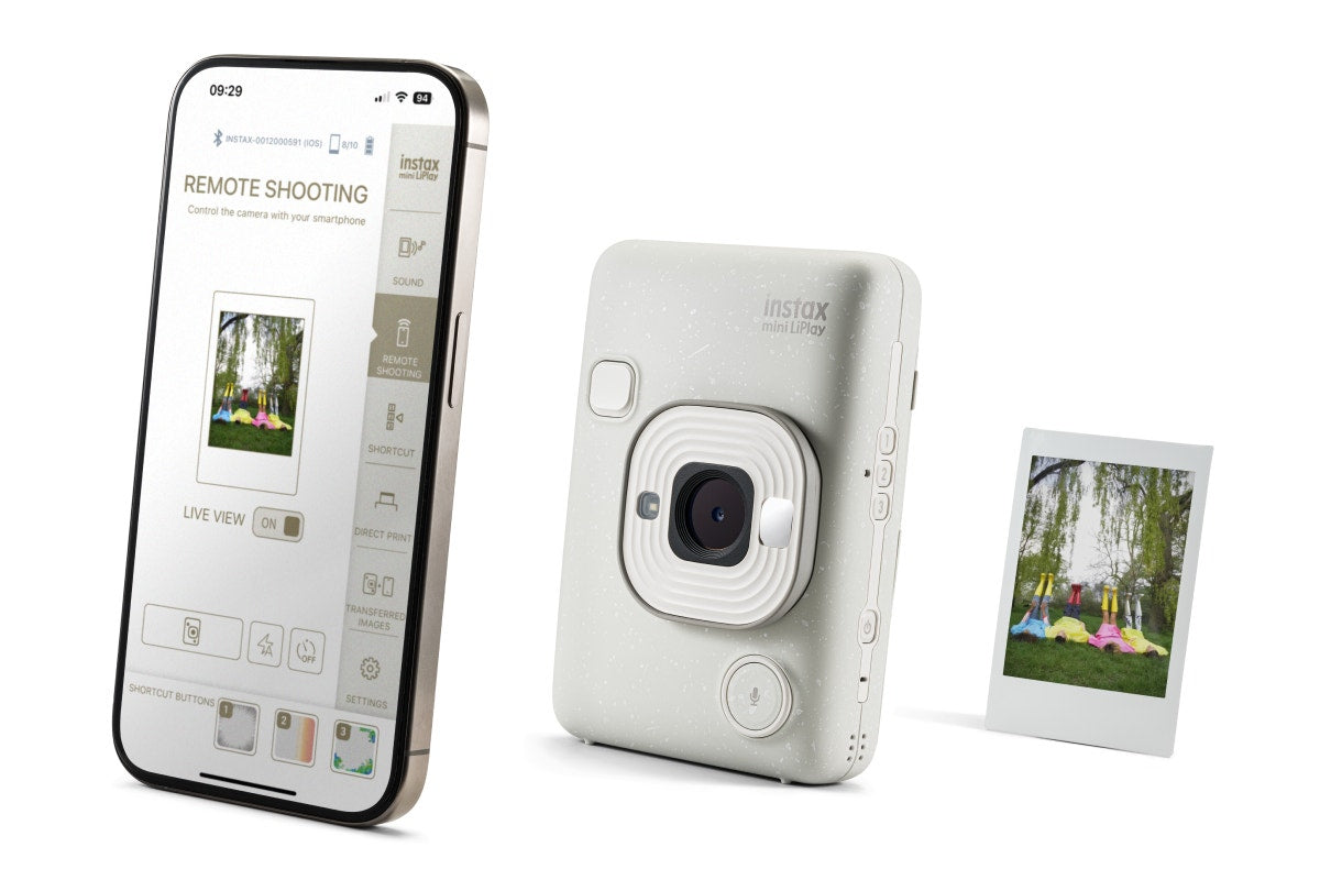 Fujifilm Instax Mini LiPlay 2-in-1 Hybrid Instant Camera and Smartphone Printer 2024 (Misty White)