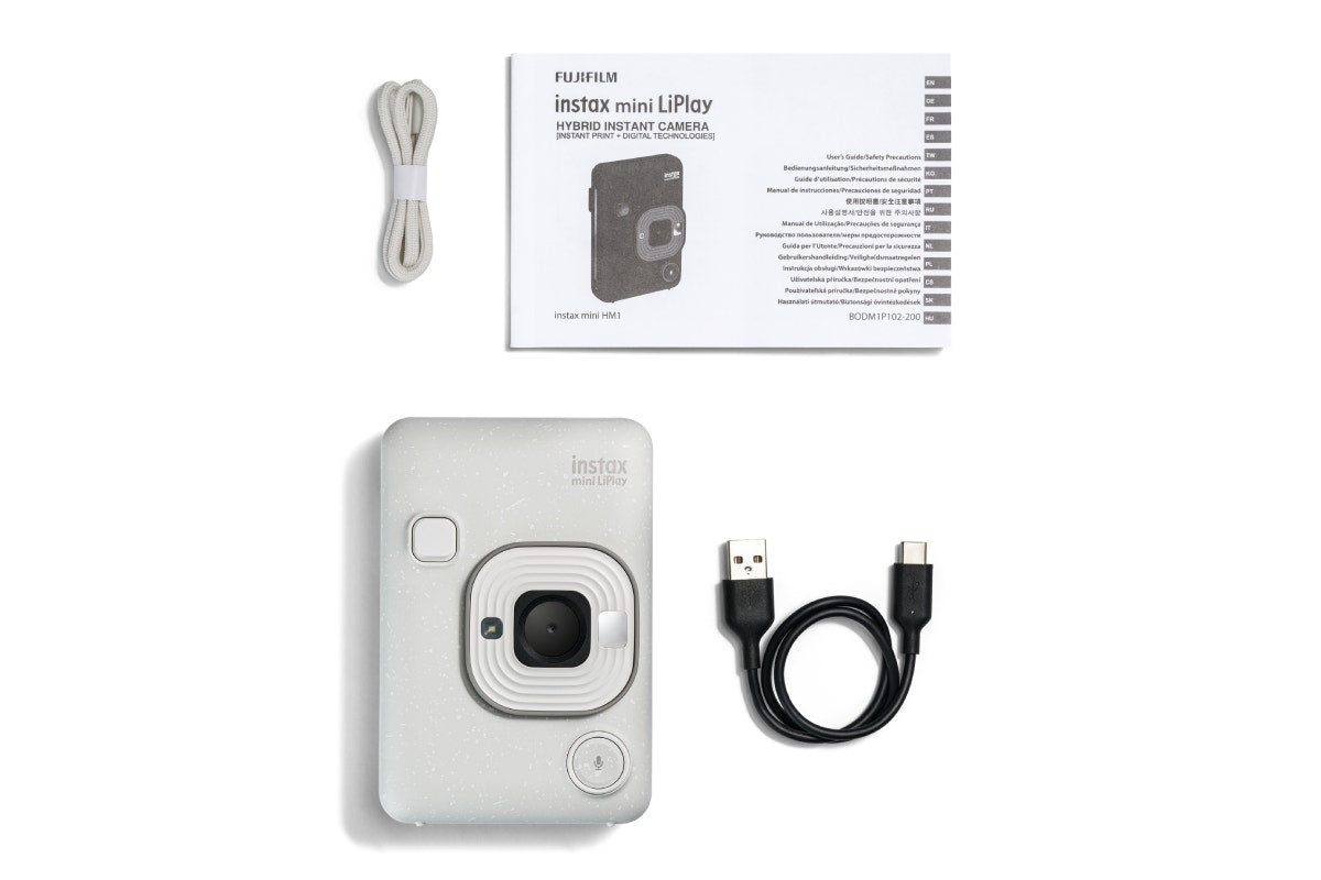 Fujifilm Instax Mini LiPlay 2-in-1 Hybrid Instant Camera and Smartphone Printer 2024 (Misty White)