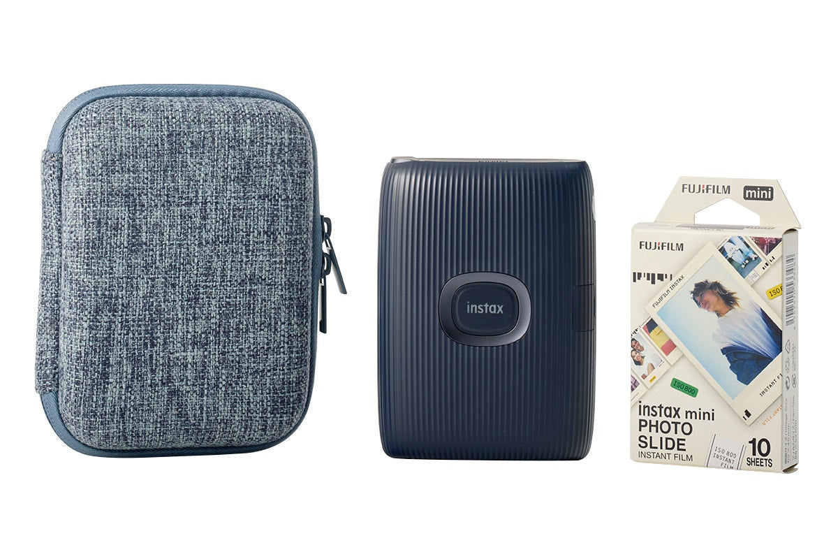 Fujifilm Instax Mini Link 2 Smartphone Printer Bundle (Space Blue)