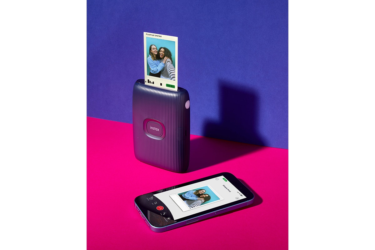 Fujifilm Instax Mini Link 2 Smartphone Printer Bundle (Space Blue)