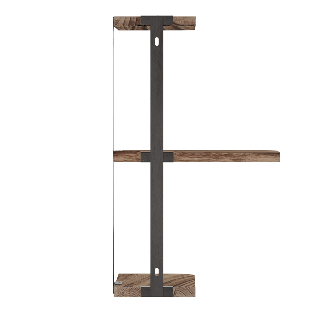 Artiss Floating Wall Shelf 3-Tier, 26cm x 13cm x 43.7cm, Paulownia Wood, Easy Assemble - SuperSaverAU - view 3