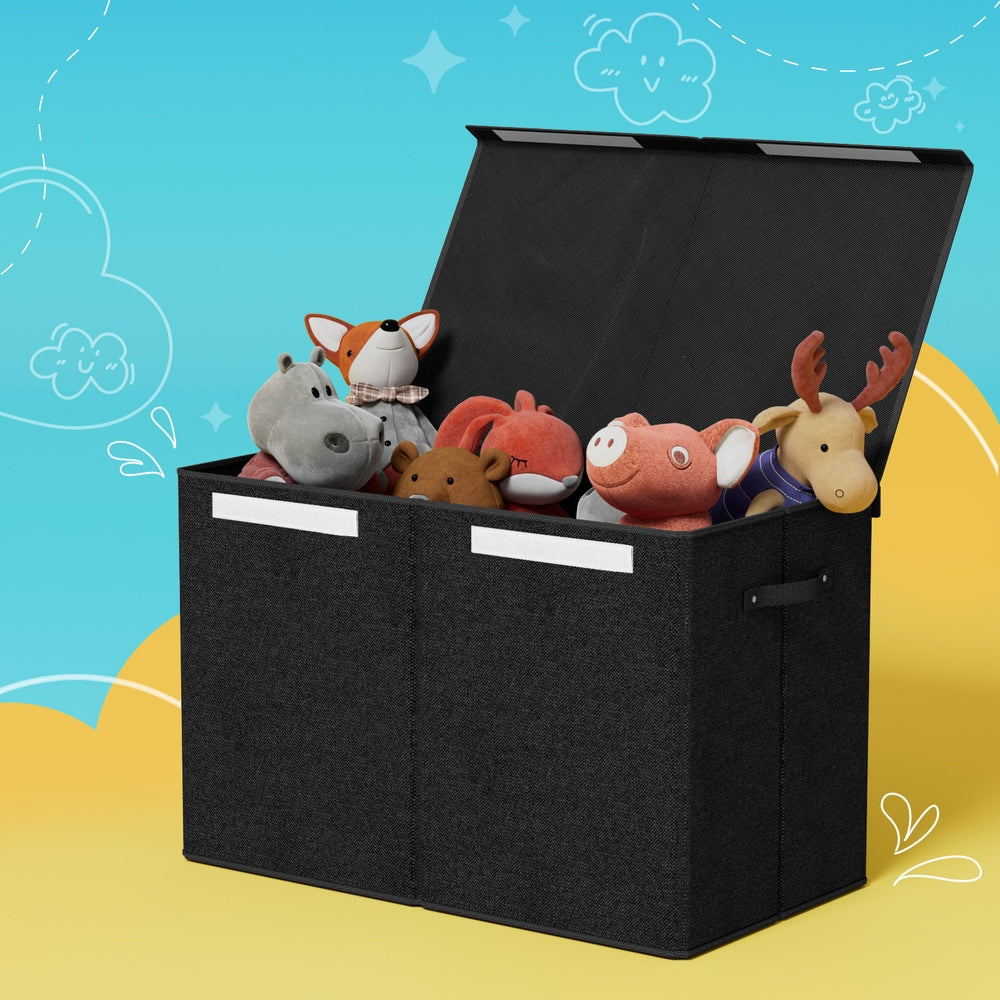 Keezi Large Toy Box Chest Storage with Flip-Top Lid Foldable Organizer Bins - SuperSaverAU - view 7