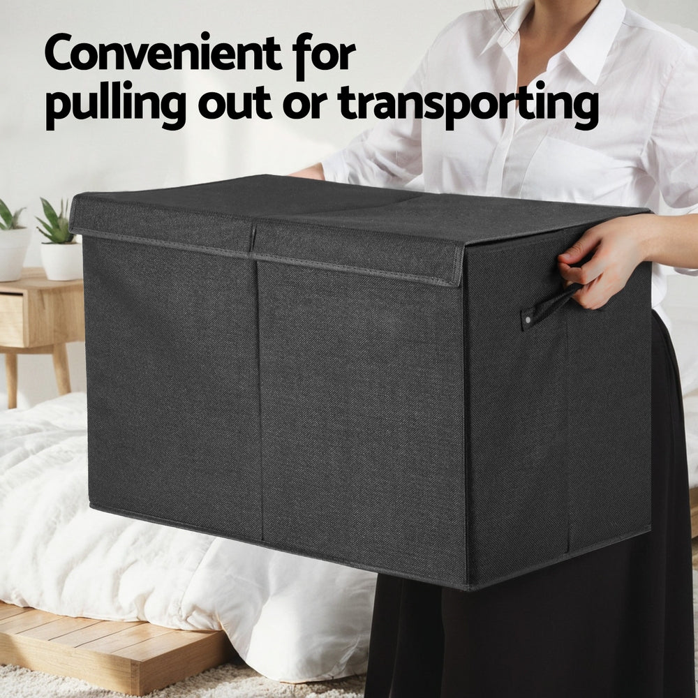 Keezi Large Toy Box Chest Storage with Flip-Top Lid Foldable Organizer Bins - SuperSaverAU - view 5
