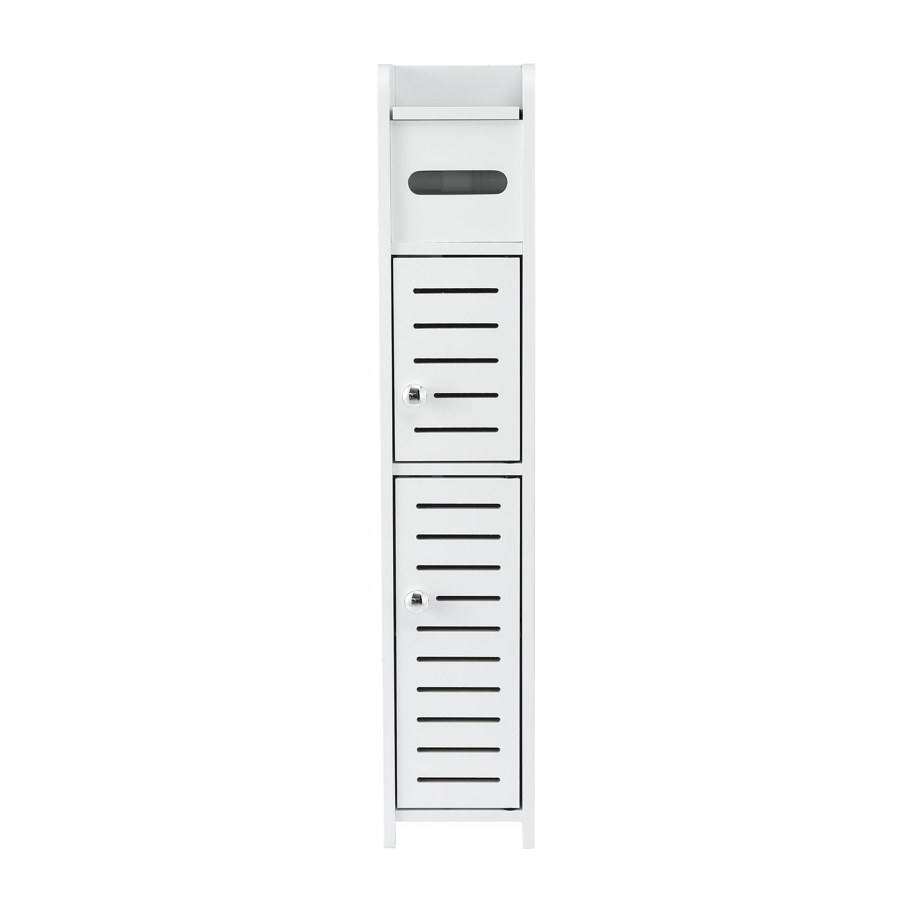 Artiss Bathroom Storage Cabinet 3-Tier Slim Toilet Paper Holder Organizer White - SuperSaverAU - view 4