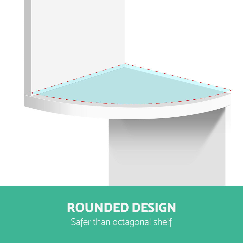 Artiss Wall Shelf Corner Floating 5-Tier White - SuperSaverAU - view 4
