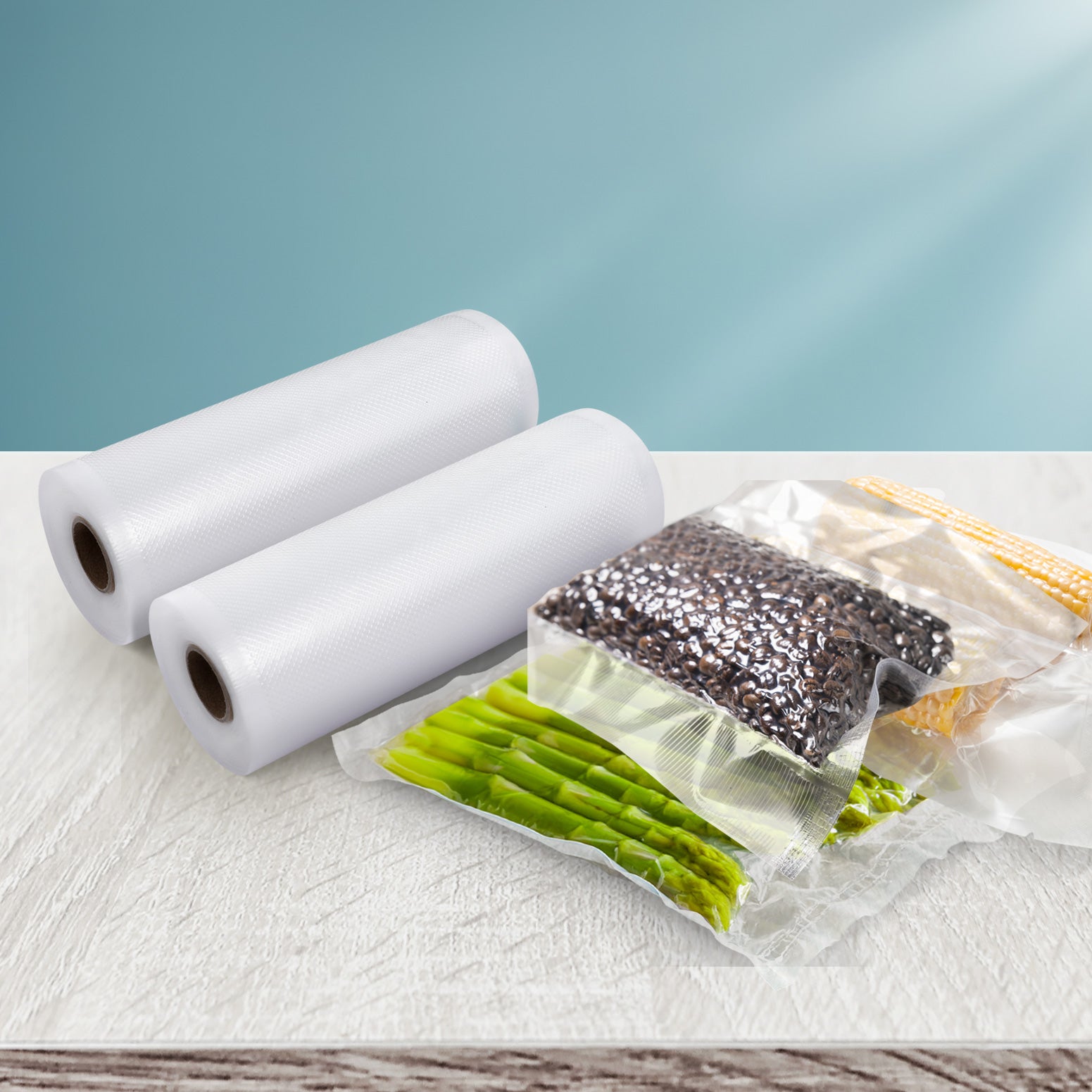 Food Vacuum Sealer Bags 15CMX6M - 2 Rolls, Tear-Resistant, Safe Material - SuperSaverAU - view 7