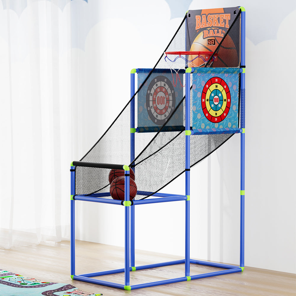 Basketball Arcade Game Electronic Scorer 3 Games Adjustable Kids Blue - SuperSaverAU - view 7