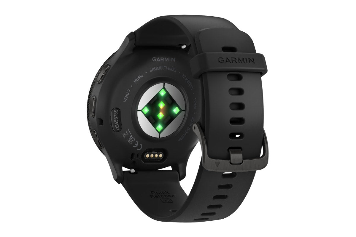 Garmin Venu 3 Smart Sports Watch (Slate with Black Band, 45mm)