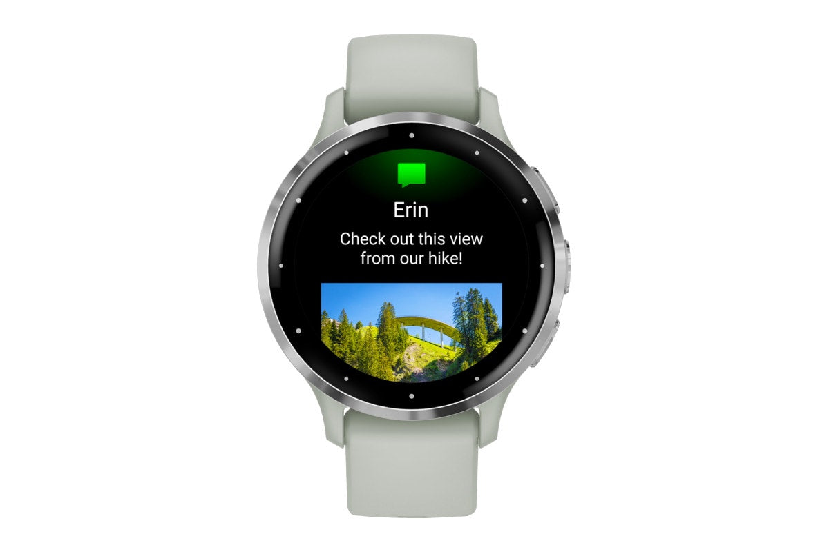Garmin Venu 3S Smart Sports Watch (Silver with Sage Grey Band, 41mm)