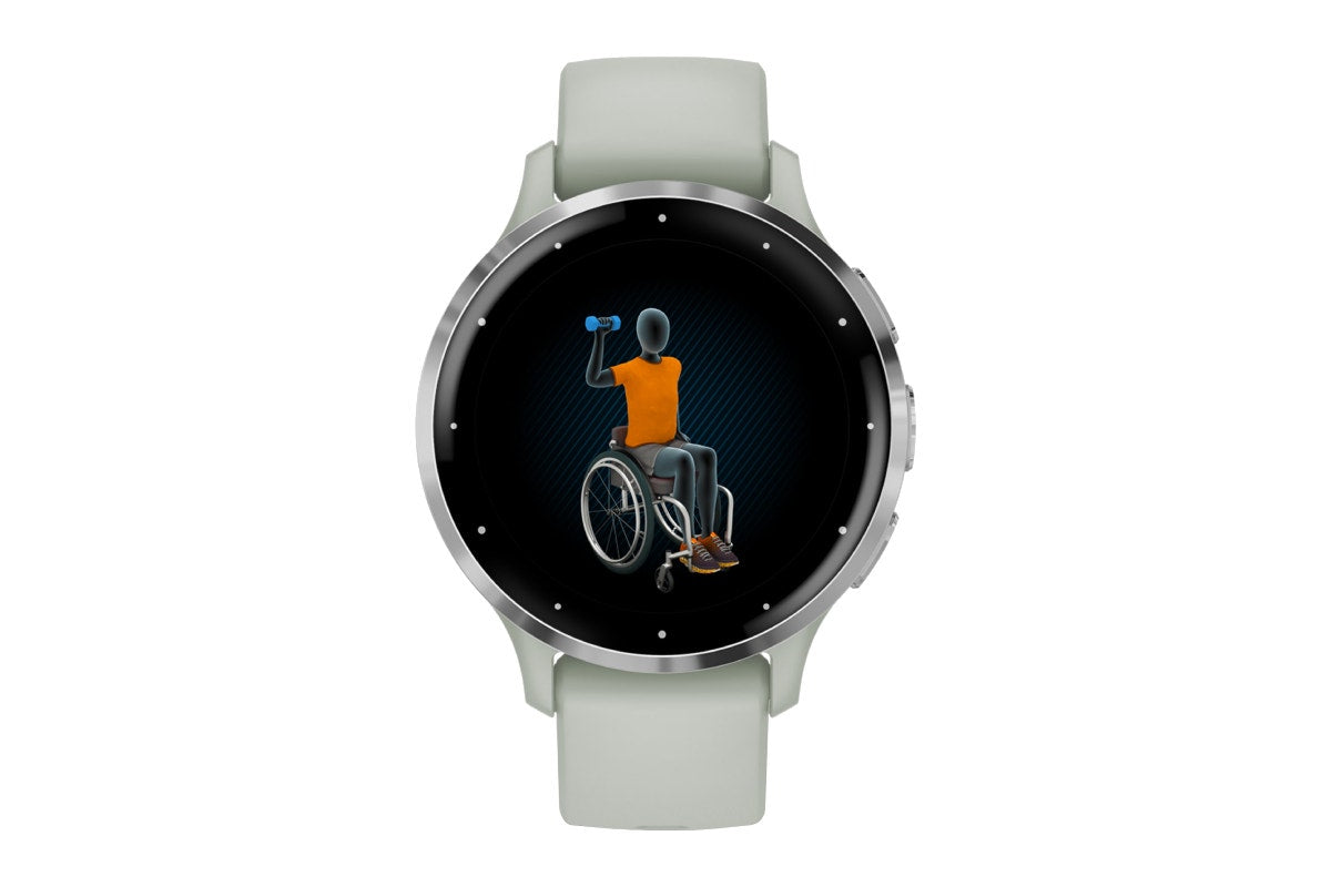 Garmin Venu 3S Smart Sports Watch (Silver with Sage Grey Band, 41mm)