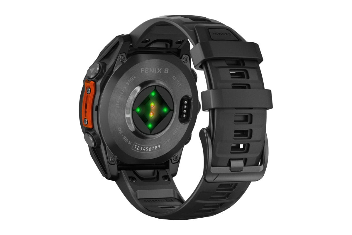 Garmin Fenix 8 AMOLED Smart Sports Watch (Slate Grey with Black Silicone Band, 47mm)