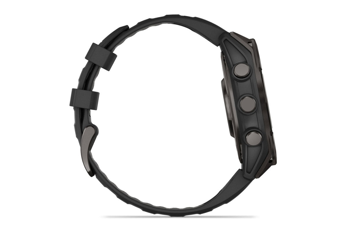 Garmin Fenix 8 AMOLED Sapphire Smart Sports Watch (Carbon Grey DLC Titanium with Black and Pebble Grey Band, 47mm)