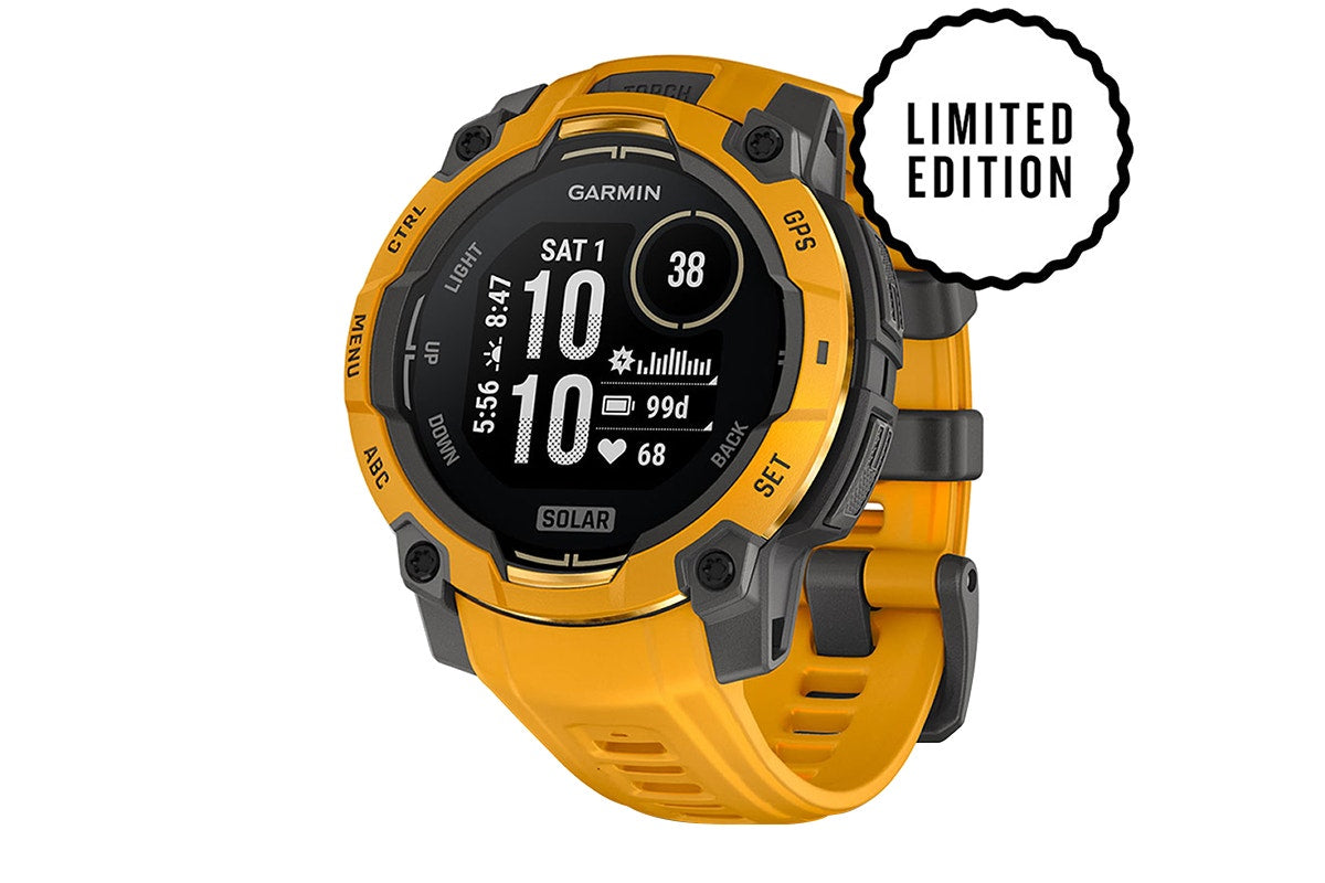 Garmin Instinct 3 Solar Smart Sports Watch (Sunburst with Sunburst/Grey Band, 45mm)