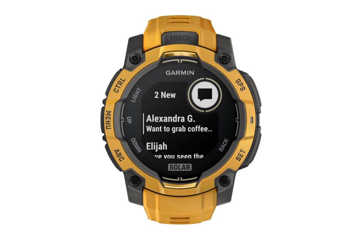 Garmin Instinct 3 Solar Smart Sports Watch (Sunburst with Sunburst/Grey Band, 45mm)