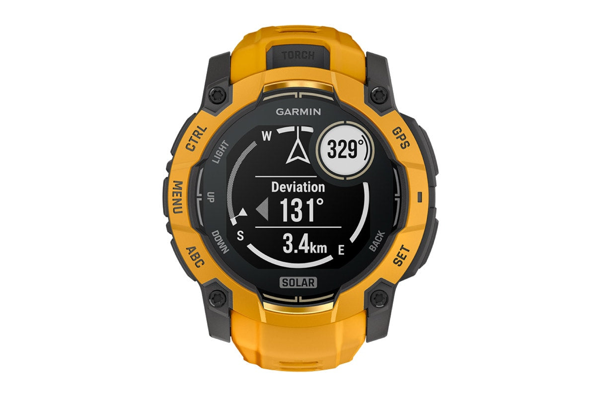 Garmin Instinct 3 Solar Smart Sports Watch (Sunburst with Sunburst/Grey Band, 50mm)