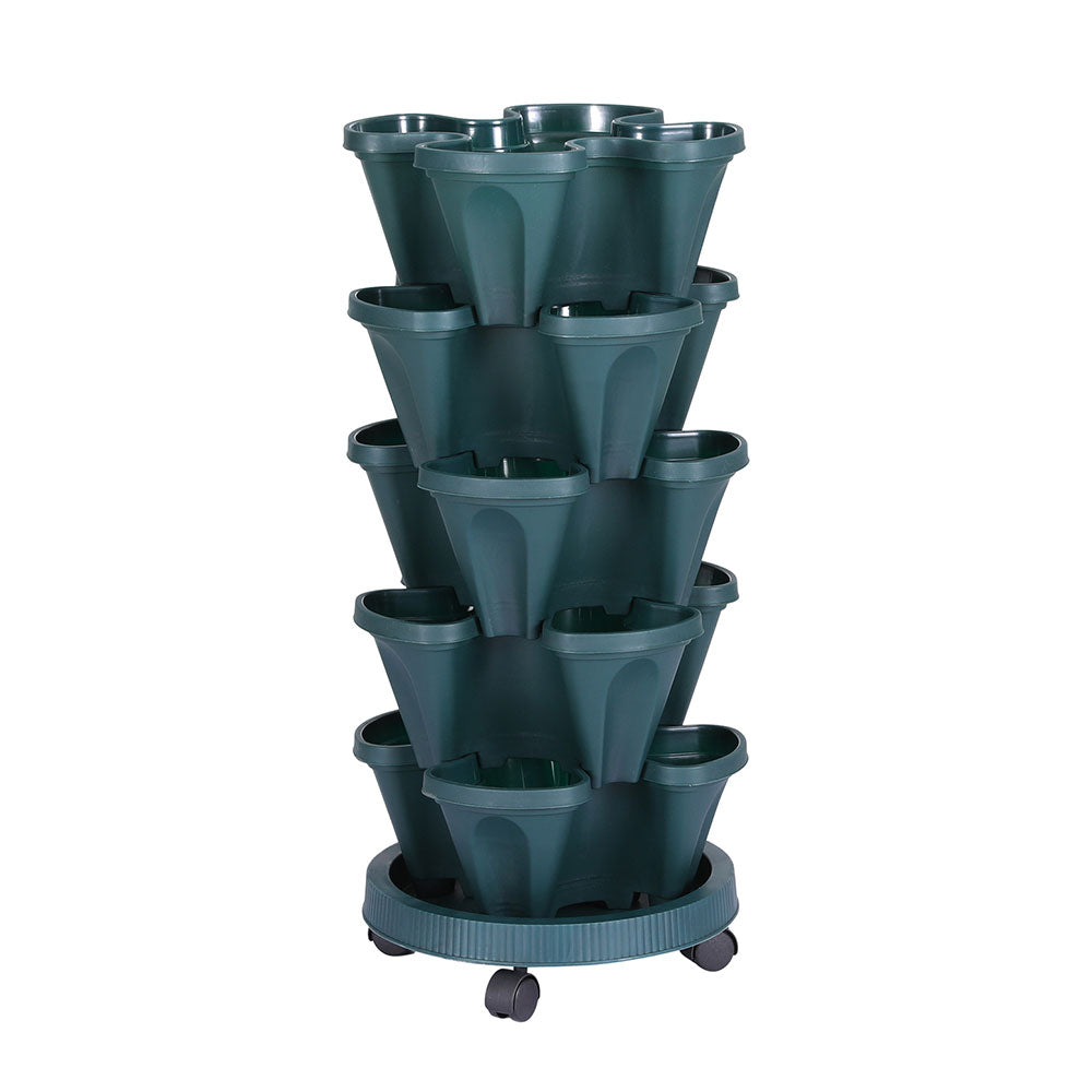Greenfingers 5-Pot Strawberry Planter 35cm x 35cm x 75cm with Drainage System - SuperSaverAU - view 6
