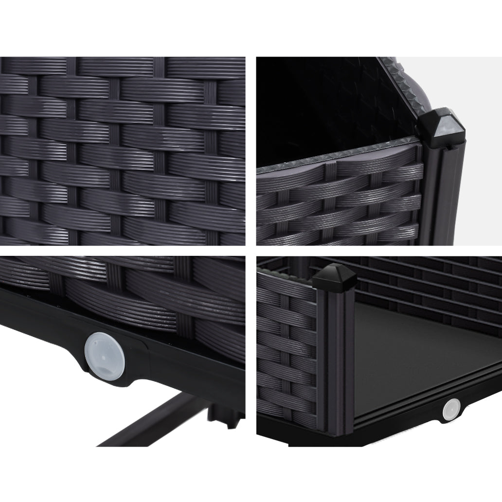 Green Fingers Raised Garden Bed 40x40x23cm PP Planter Box for Herbs & Vegetables - SuperSaverAU - view 3