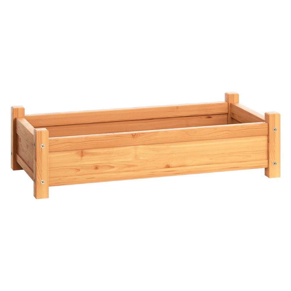 Green Fingers Garden Bed 65x33x16cm Wooden Planter Box with Raised Legs - SuperSaverAU - view 7