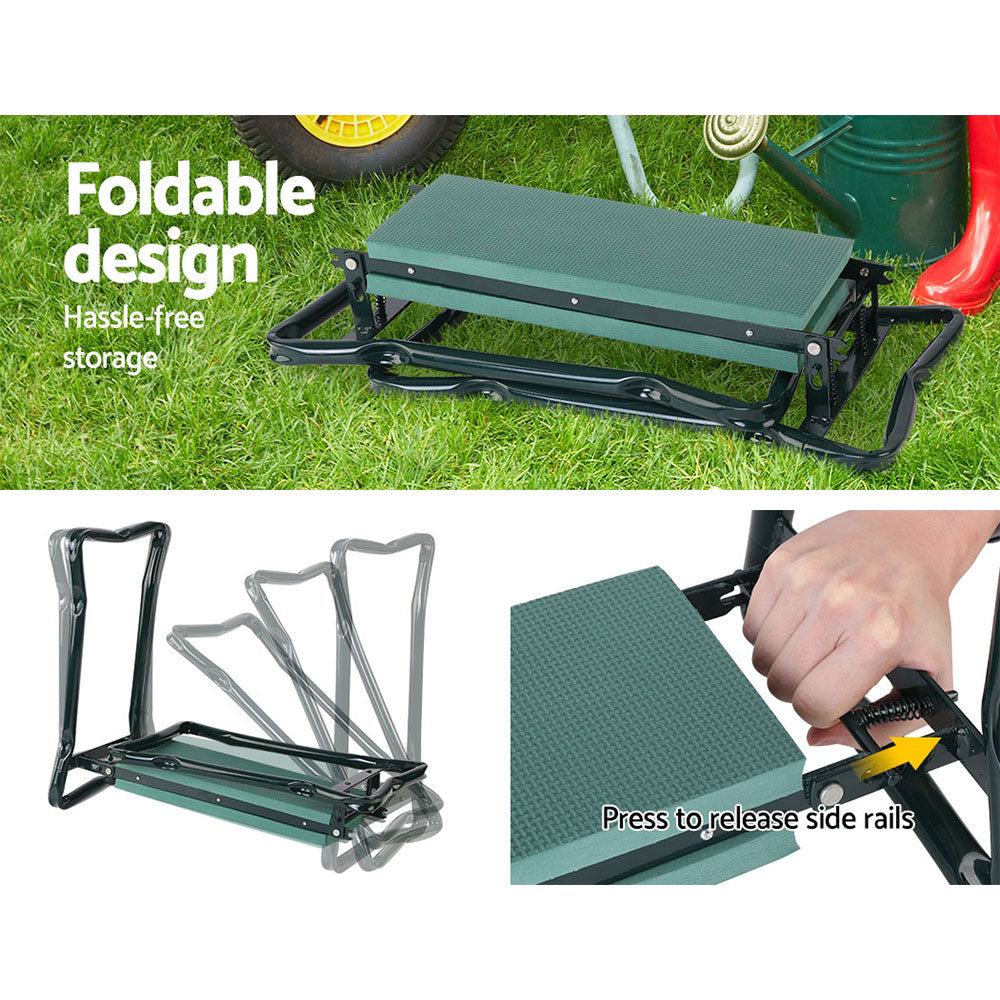 Gardeon 3 in 1 Garden Kneeler Foldable Padded Seat Stool 150kg Capacity