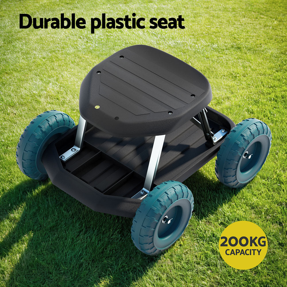 Gardeon Garden Cart Rolling Stool with Wheels Gardening Helper Seat Farm Yard - SuperSaverAU - view 5