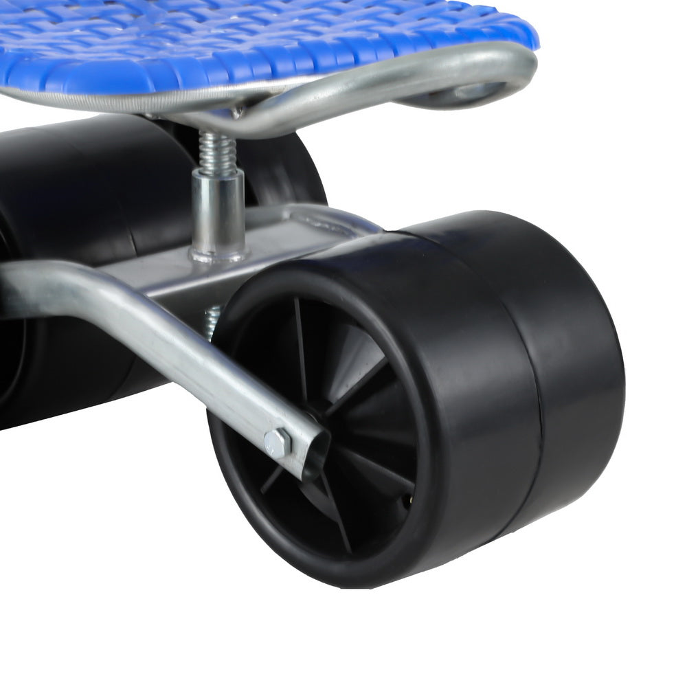 Gardeon Garden Stool Seat Foldable with Wheels Blue - SuperSaverAU - view 5
