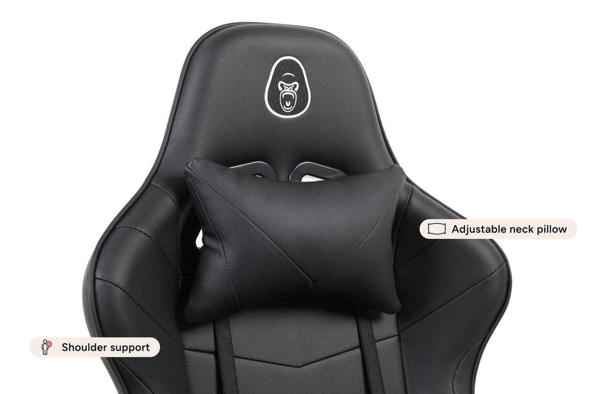 Gorilla Gaming Prodigy Gaming Chair (Black/Black)