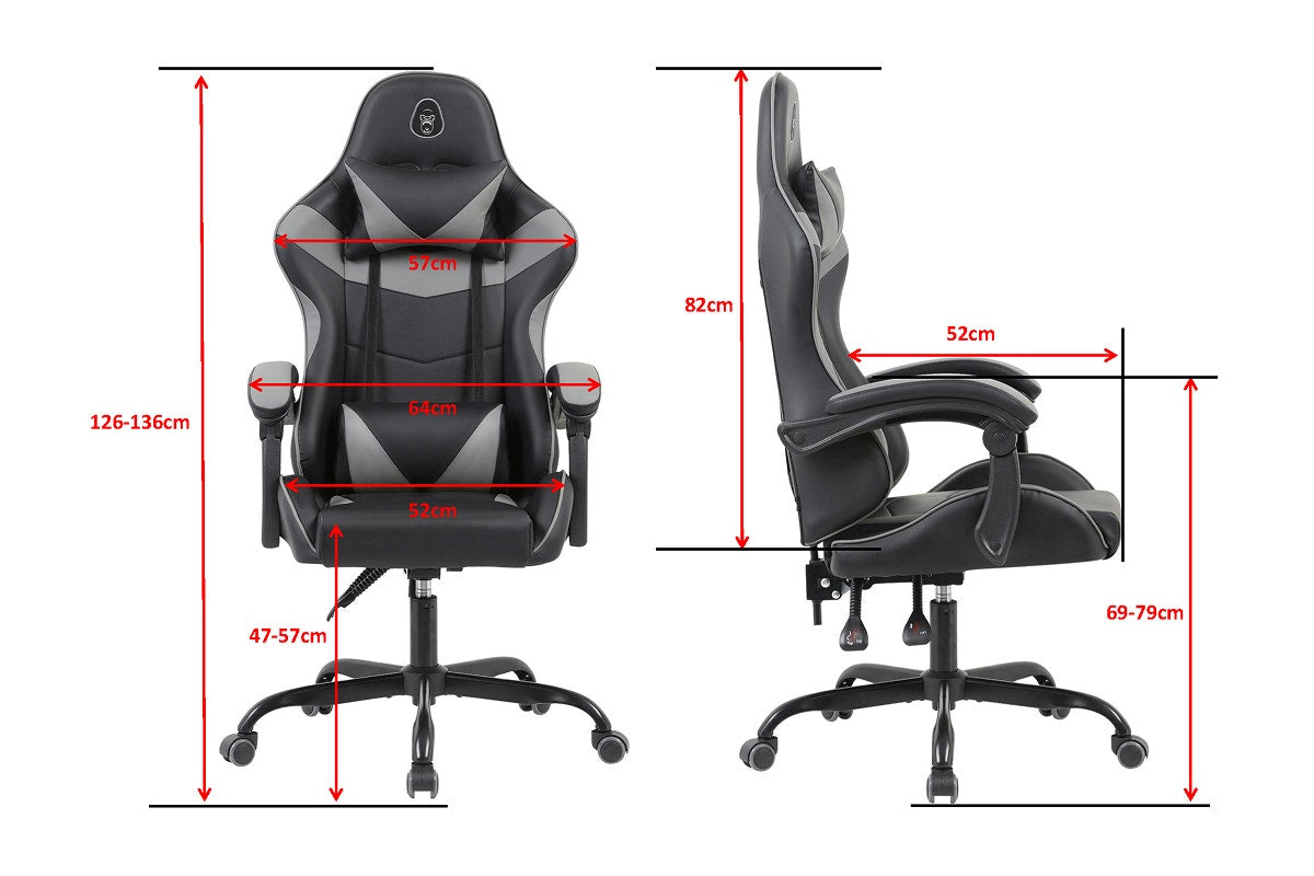 Gorilla Gaming Prodigy Gaming Chair (Black/Grey)