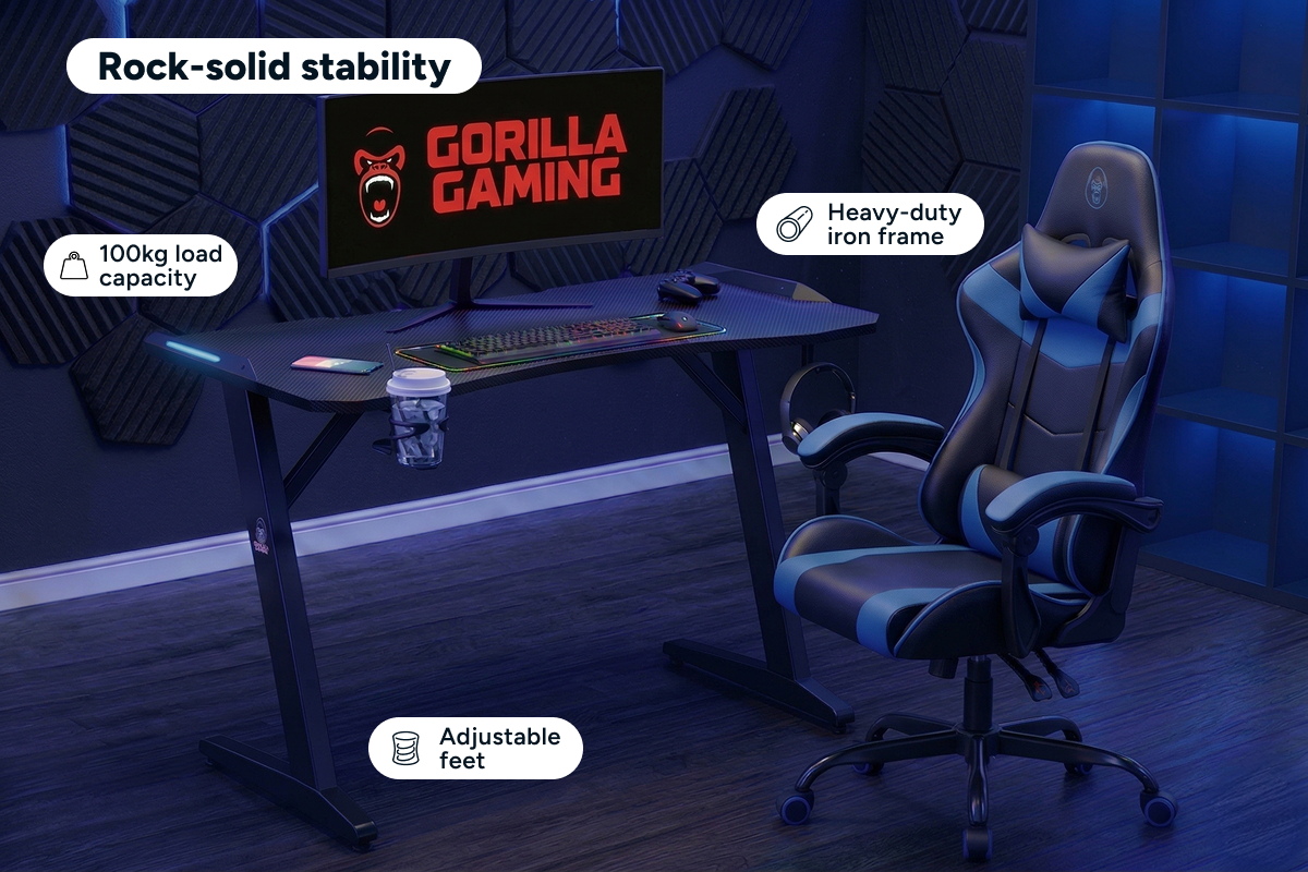 Gorilla Gaming RGB Gaming Desk (120 x 60cm)