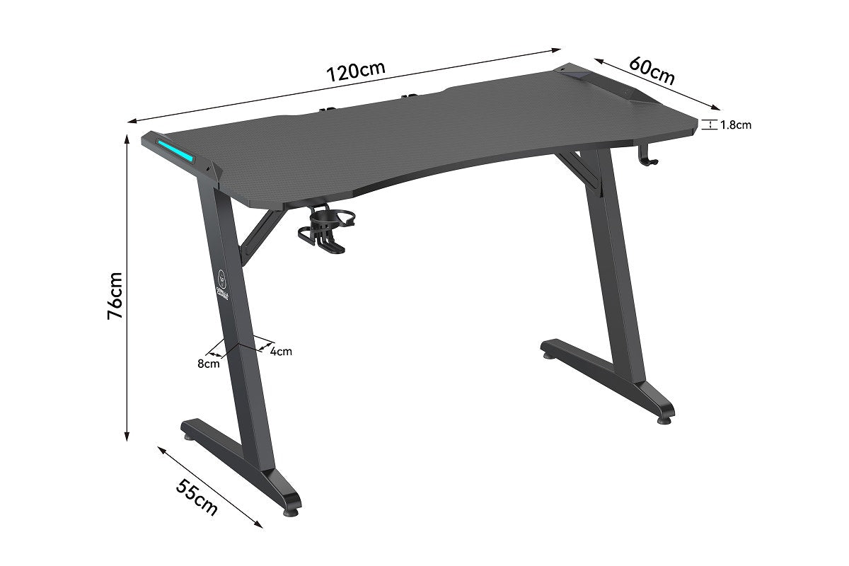 Gorilla Gaming RGB Gaming Desk (120 x 60cm)
