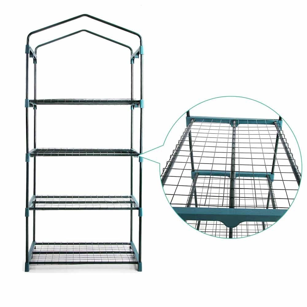Green Fingers Greenhouse 4 Tiers Mini Green House 70x50x160cm Waterproof PVC - SuperSaverAU - view 2