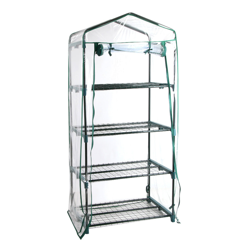 Green Fingers Greenhouse 4 Tiers Mini Green House 70x50x160cm Waterproof PVC - SuperSaverAU - view 1