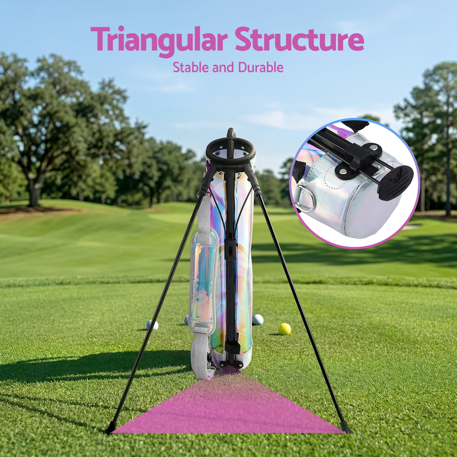 Everfit Holographic Sunday Golf Stand Bag with Insulated Pocket