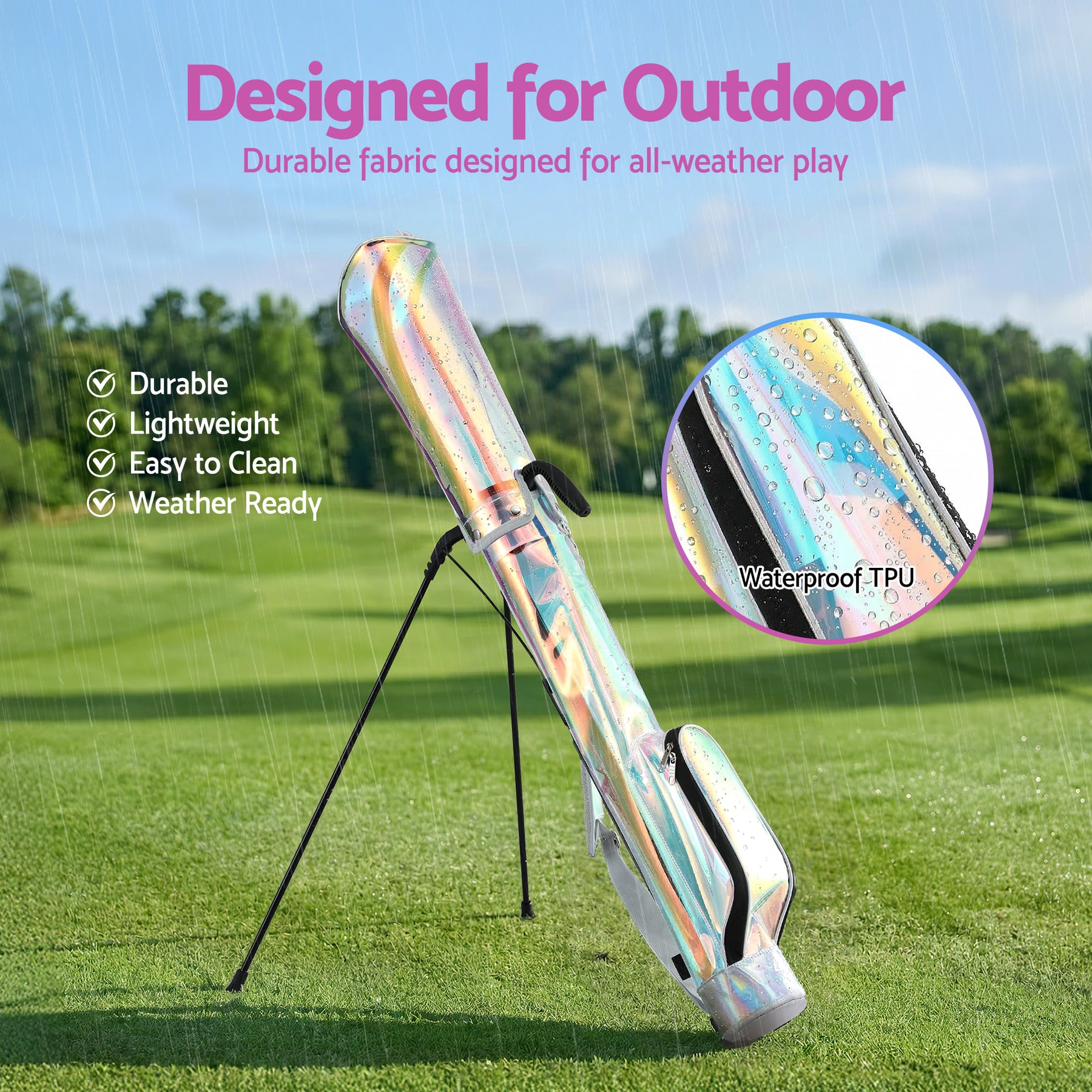 Everfit Holographic Sunday Golf Stand Bag with Insulated Pocket