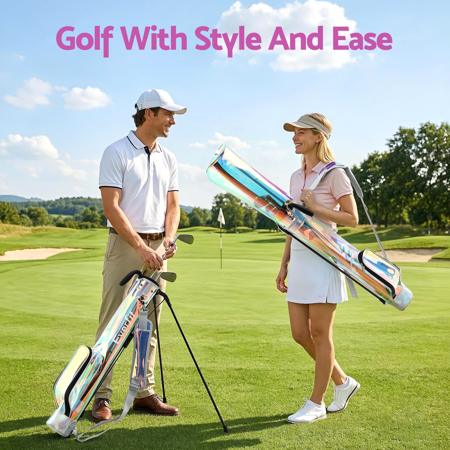 Everfit Holographic Sunday Golf Stand Bag with Insulated Pocket