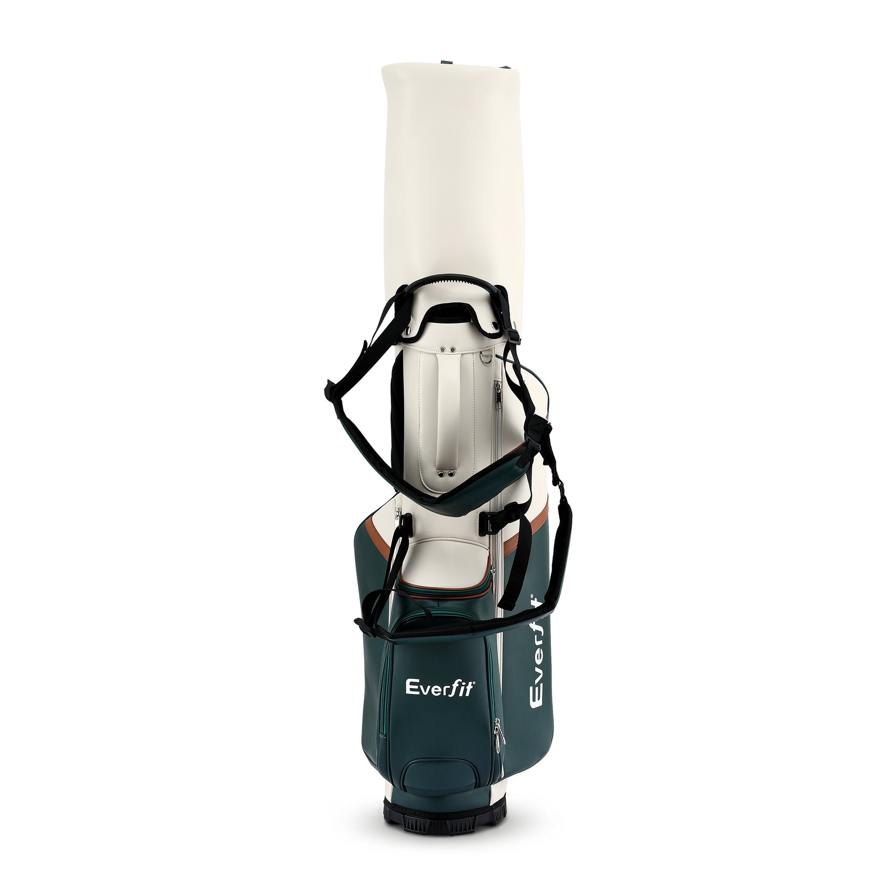Everfit Green & White Golf Stand Bag with Dual Straps & Club Divider