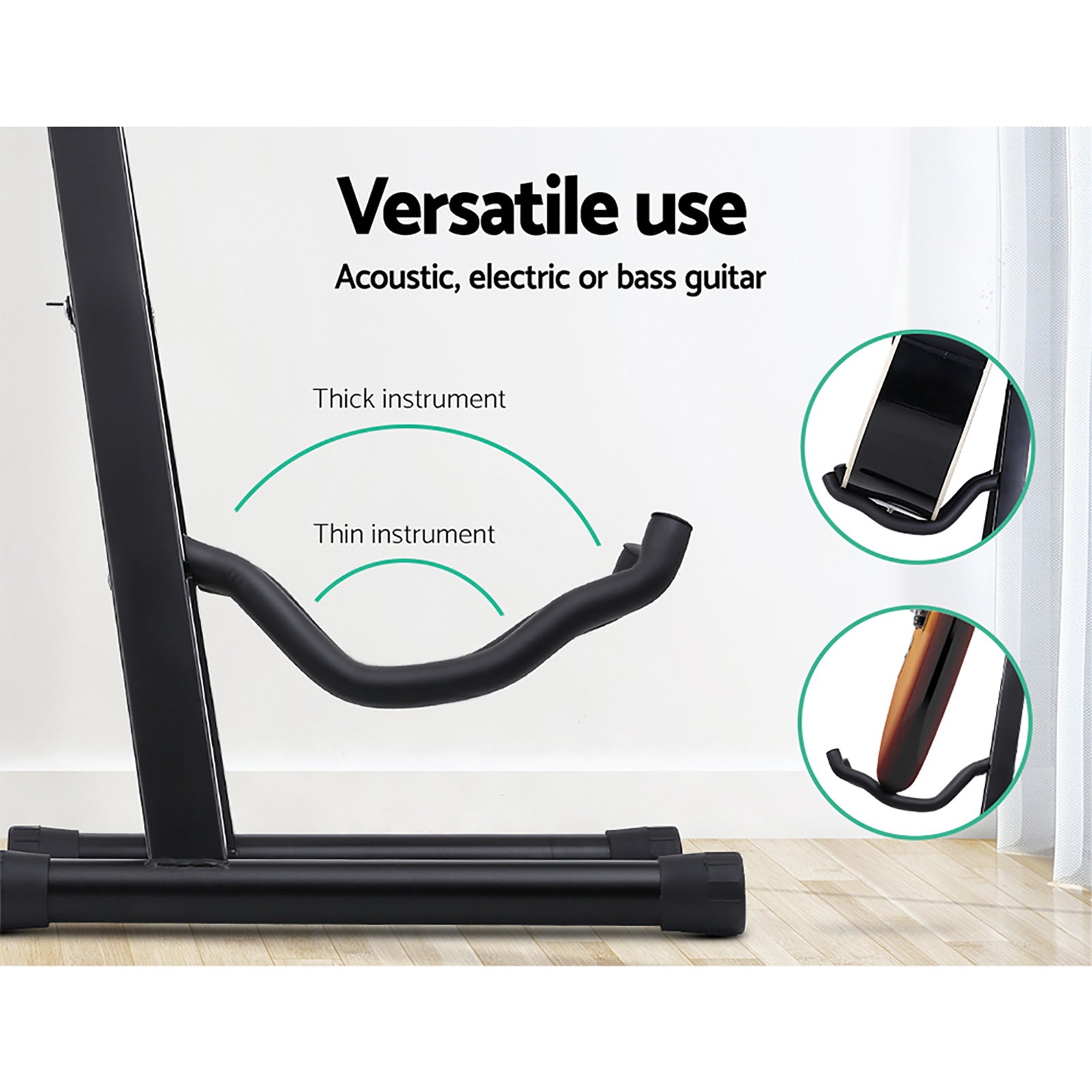Alpha Guitar Stand Folding Portable Floor Rack Holder - SuperSaverAU - view 6