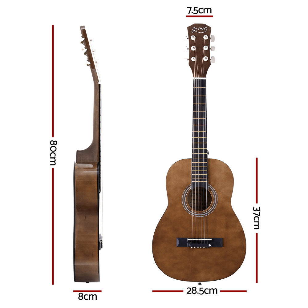 Alpha 31-Inch Steel String Acoustic Guitar - Natural