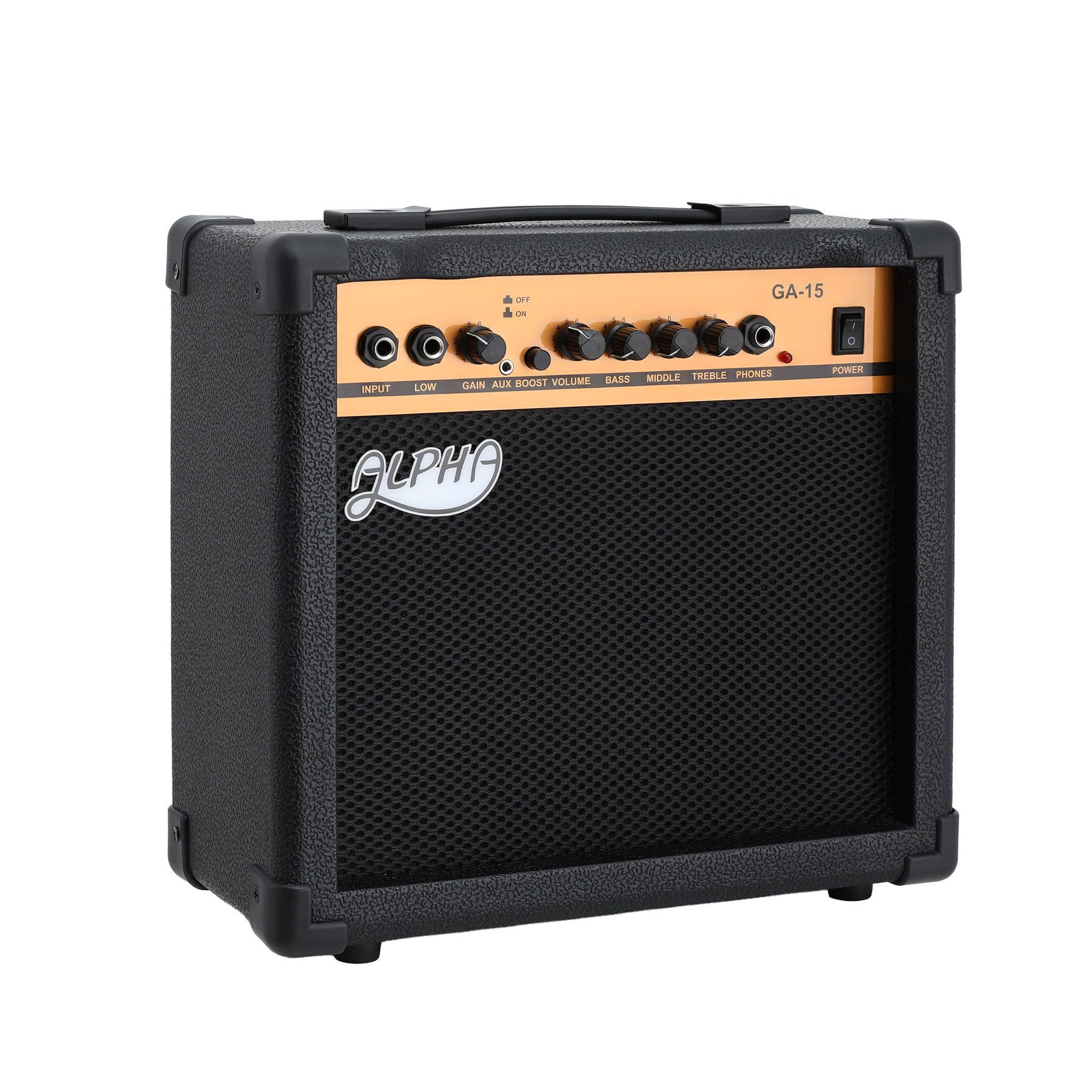 Alpha 20W Portable Guitar Amplifier with Overdrive - Black